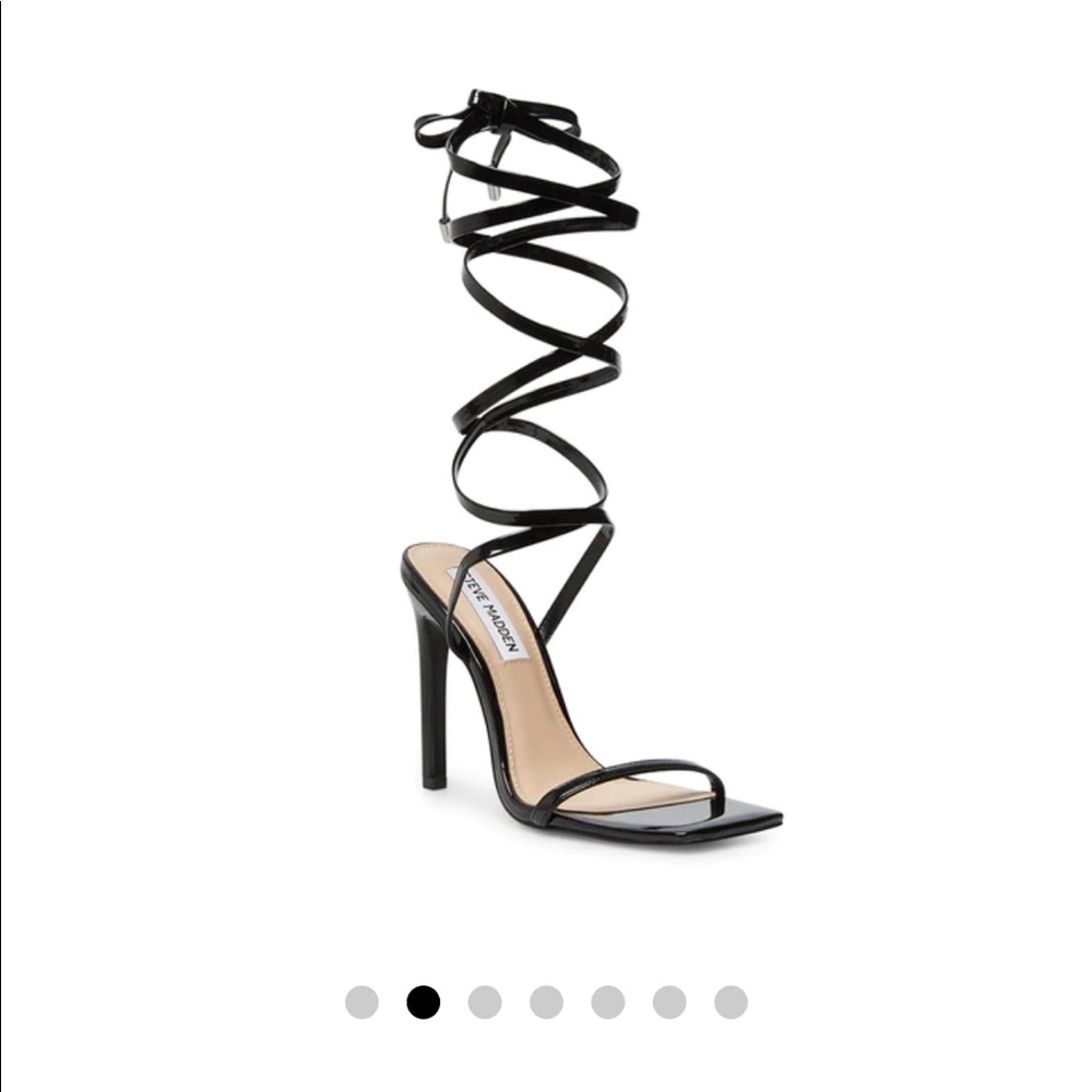 steve madden uplift black patent heels